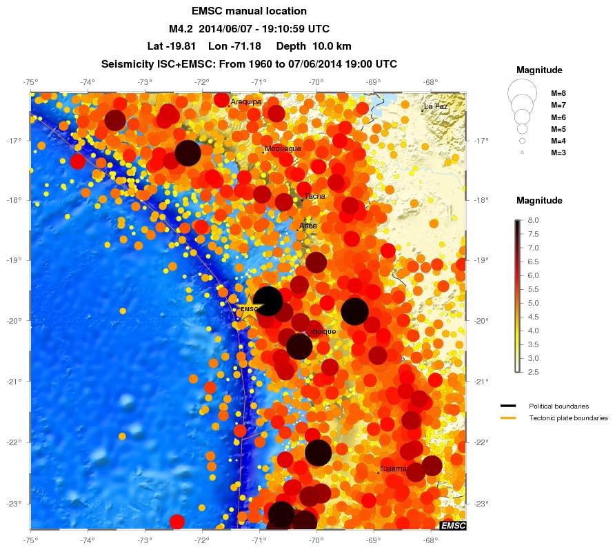 regional magnitude historical seismicity