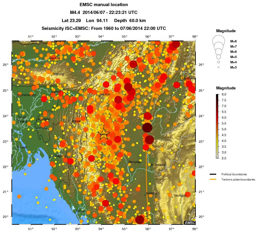 regional magnitude historical seismicity
