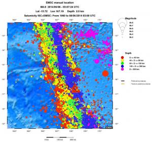 regional historical seismicity