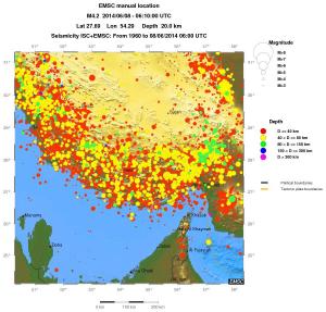 regional historical seismicity