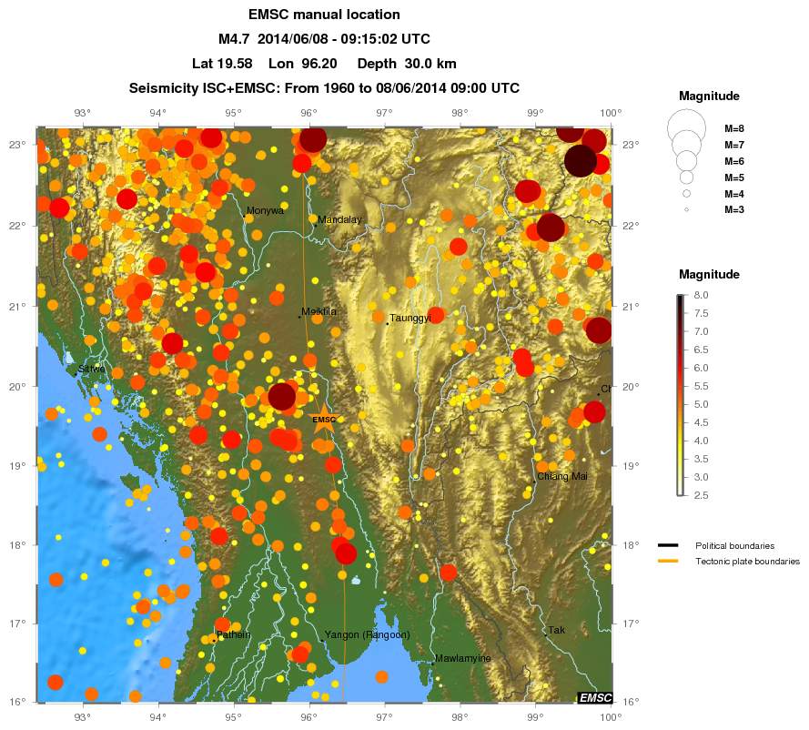 regional magnitude historical seismicity