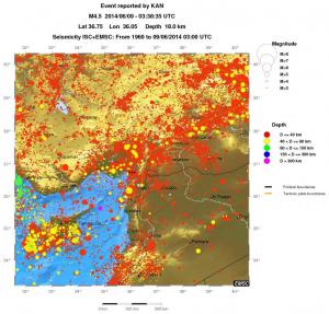 regional historical seismicity