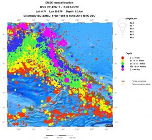 regional historical seismicity