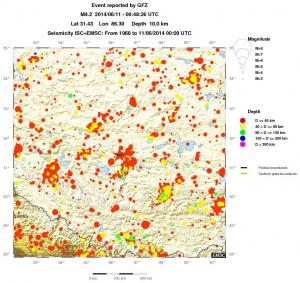 regional historical seismicity
