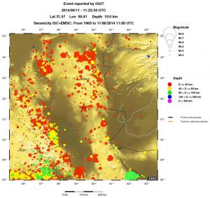 regional historical seismicity