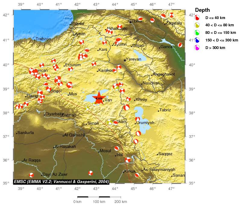 Regional moment Tensor