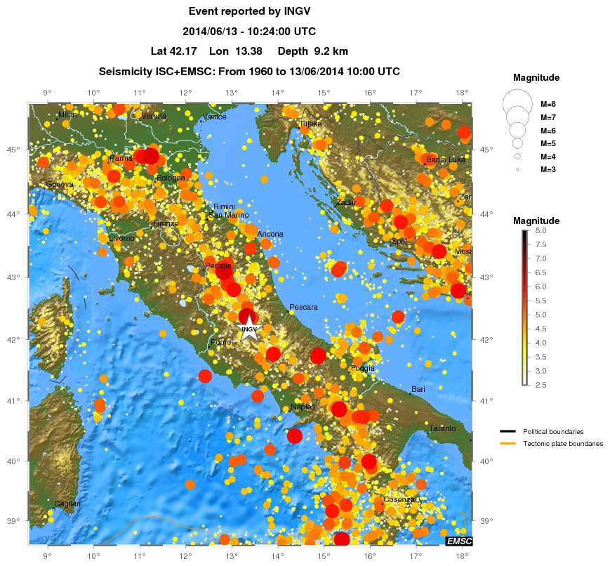 regional magnitude historical seismicity