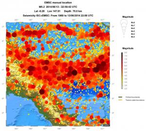 regional magnitude historical seismicity