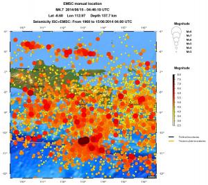 regional magnitude historical seismicity