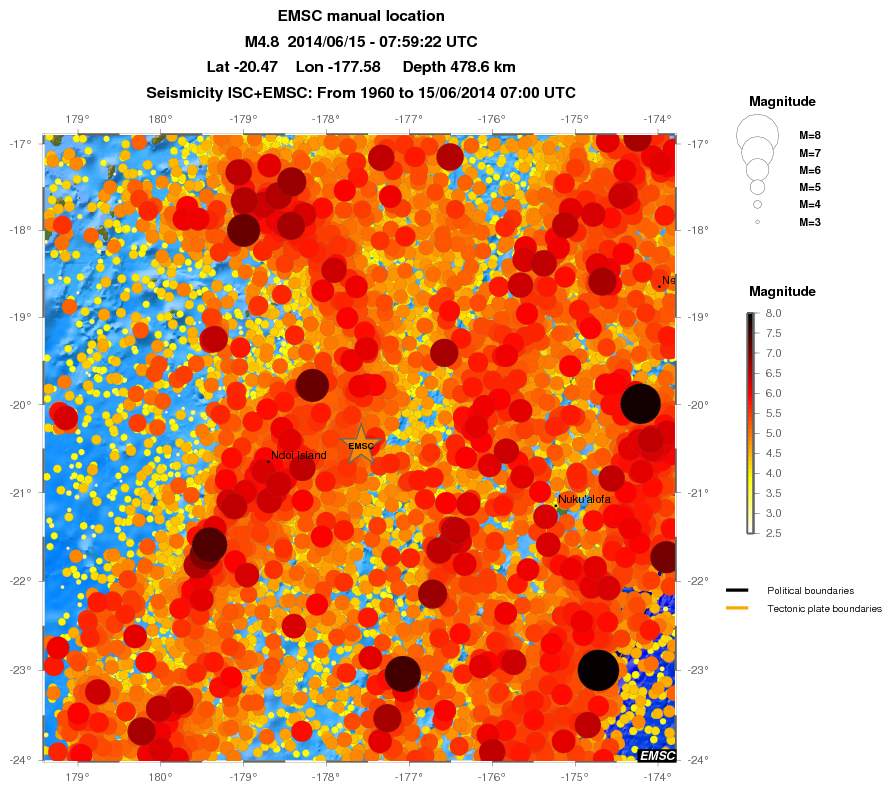 regional magnitude historical seismicity