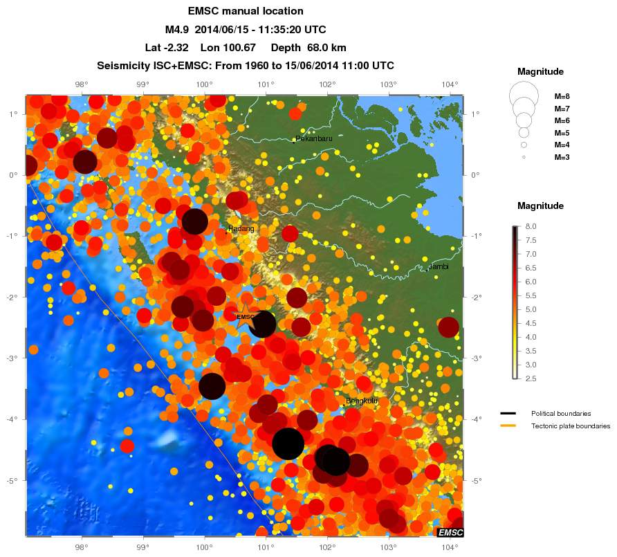regional magnitude historical seismicity