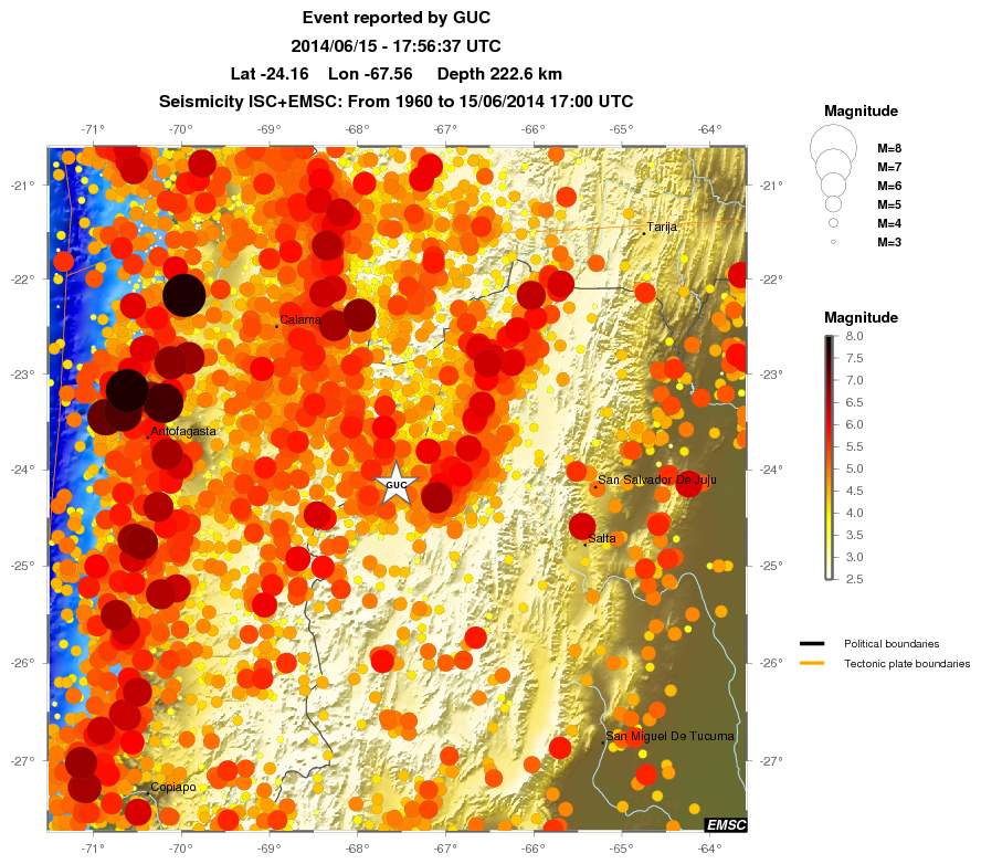 regional magnitude historical seismicity