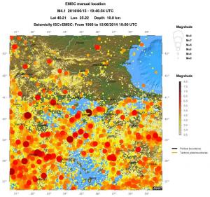 regional magnitude historical seismicity