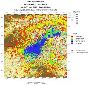 regional historical seismicity