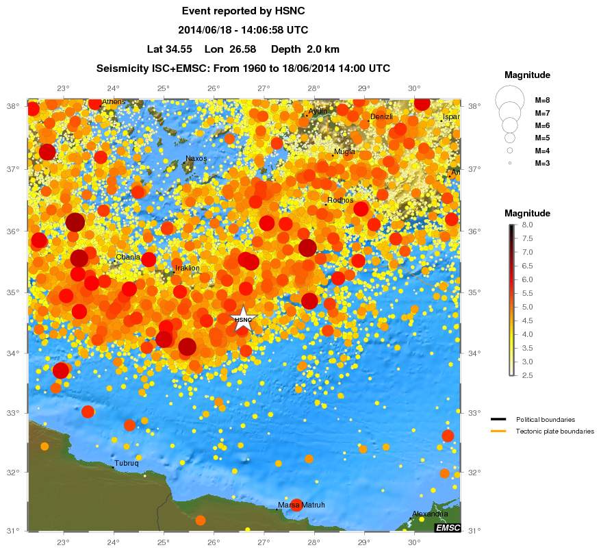 regional magnitude historical seismicity
