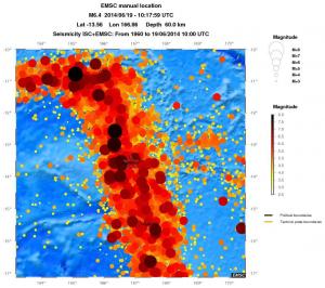 regional magnitude historical seismicity