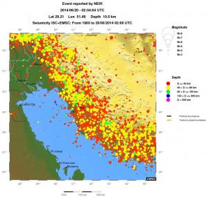 regional historical seismicity