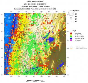 regional historical seismicity