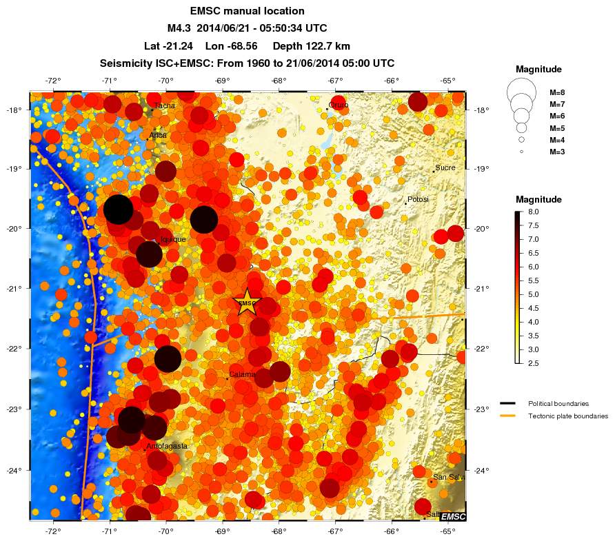 regional magnitude historical seismicity