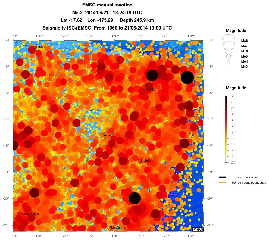 regional magnitude historical seismicity