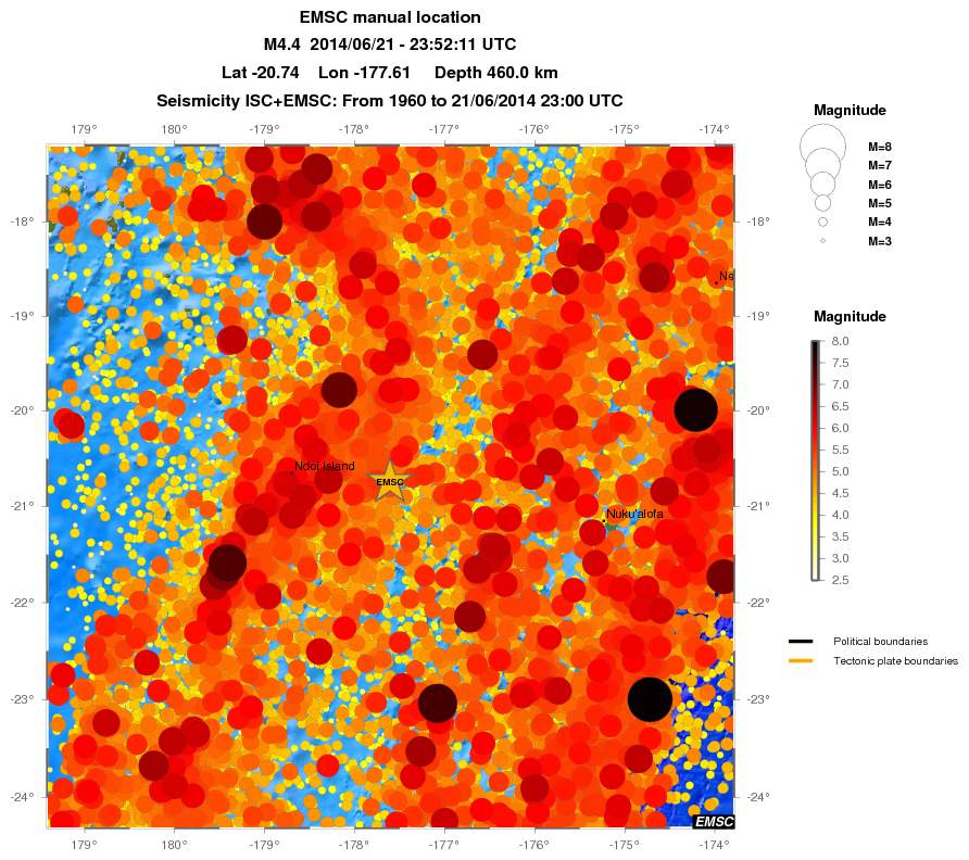 regional magnitude historical seismicity