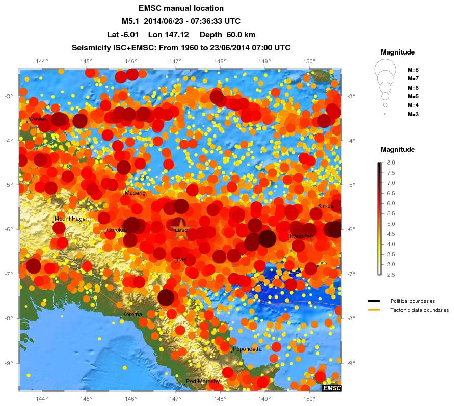 regional magnitude historical seismicity