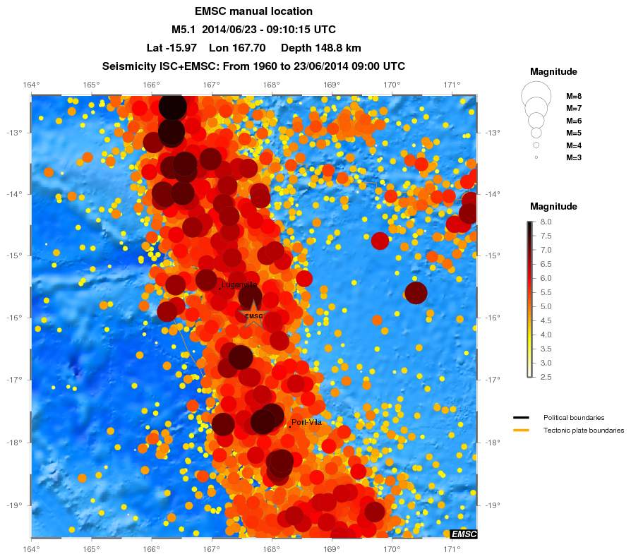 regional magnitude historical seismicity