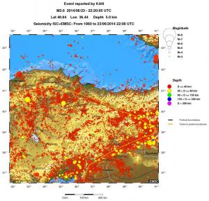 regional historical seismicity