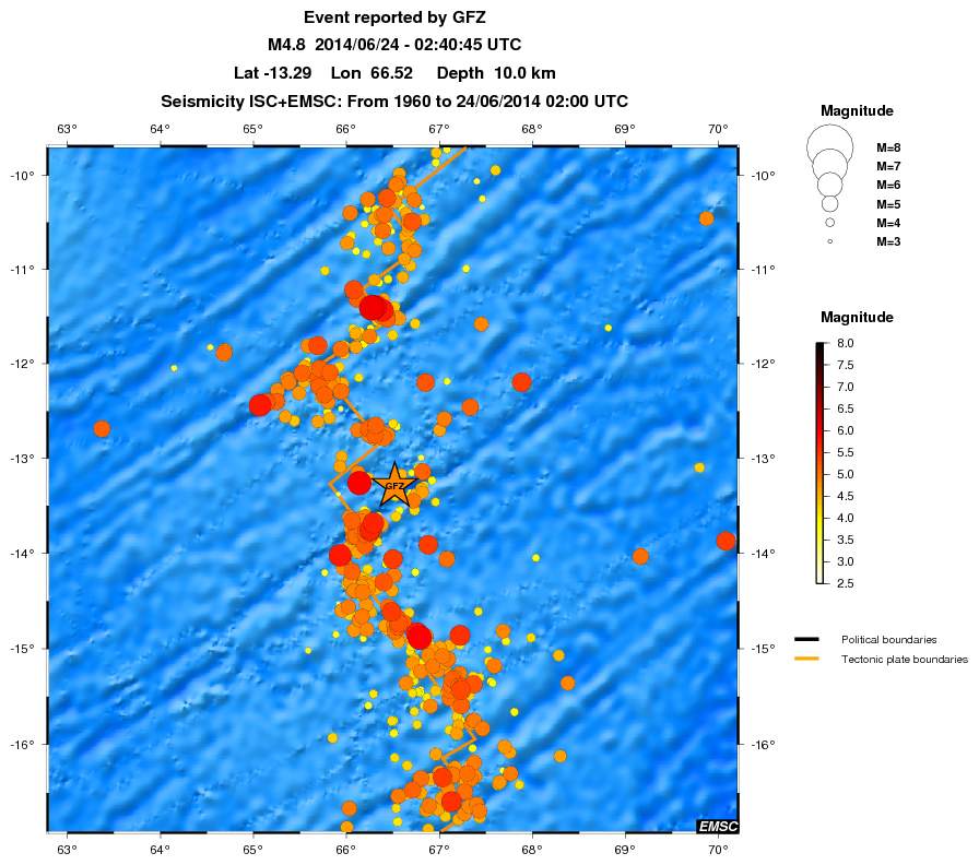regional magnitude historical seismicity
