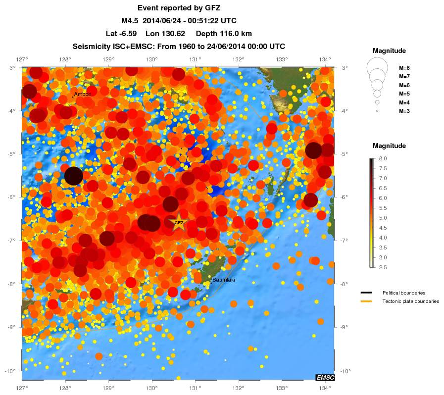 regional magnitude historical seismicity