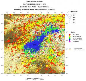 regional historical seismicity