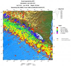 regional historical seismicity