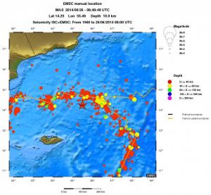 regional historical seismicity
