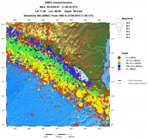 regional historical seismicity