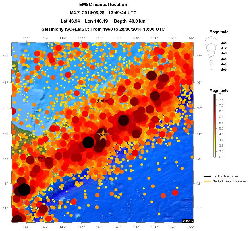 regional magnitude historical seismicity