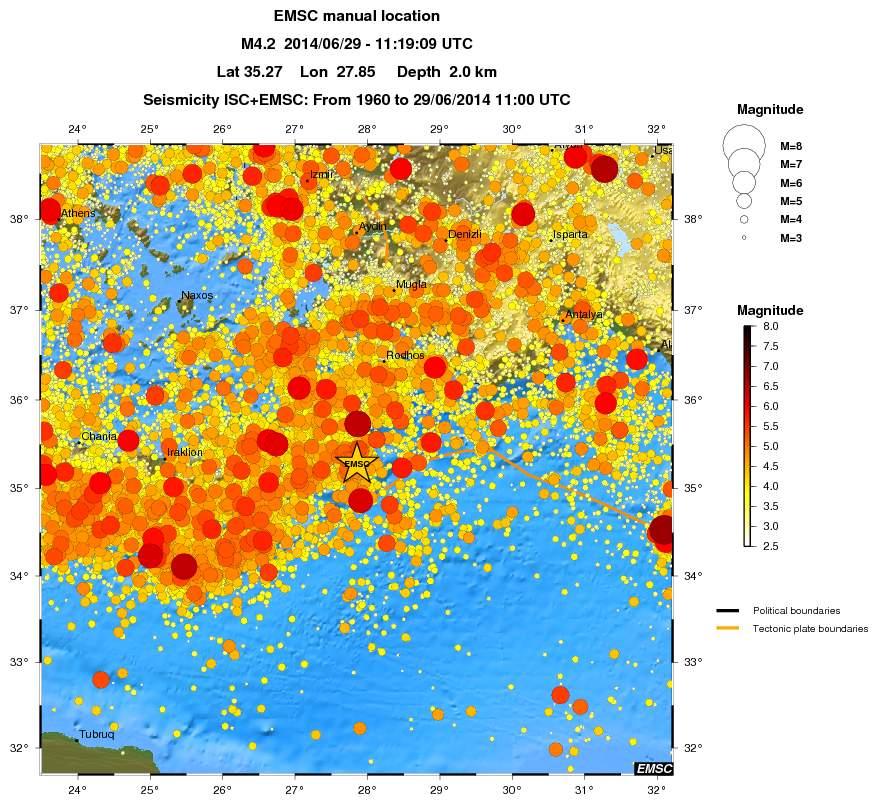 regional magnitude historical seismicity
