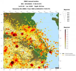 regional magnitude historical seismicity