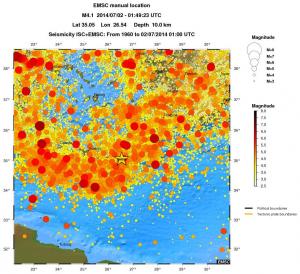 regional magnitude historical seismicity