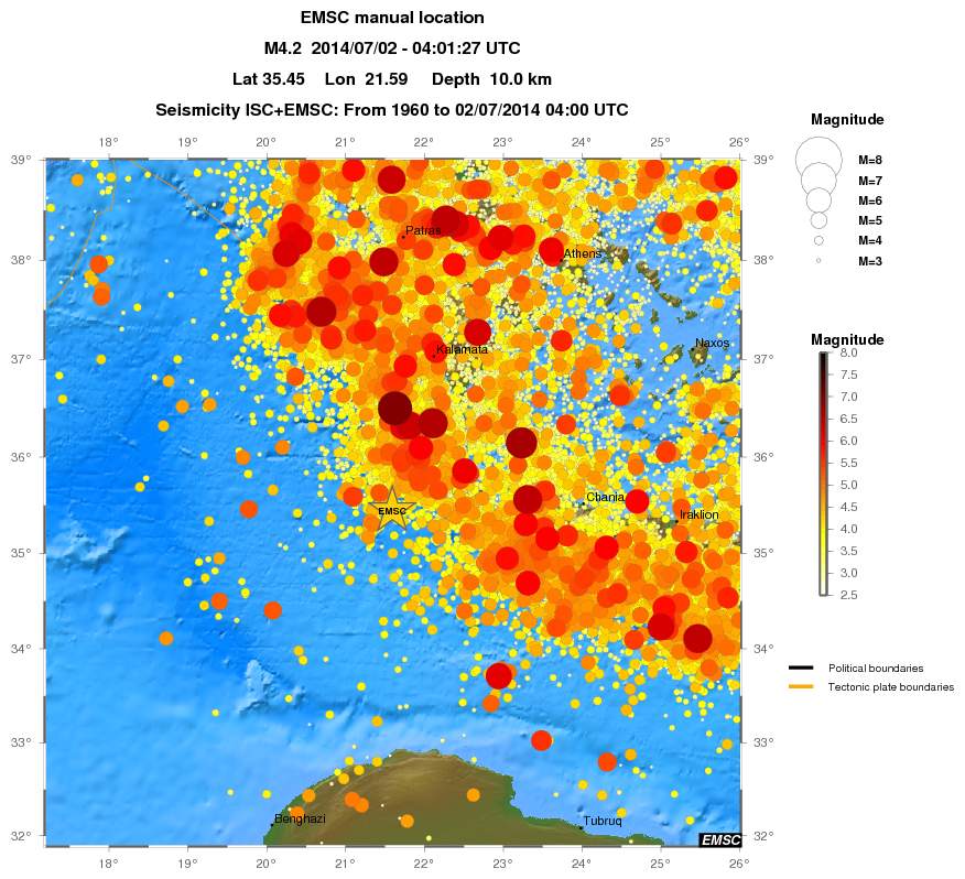 regional magnitude historical seismicity