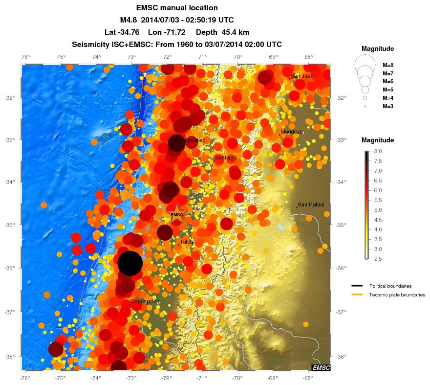 regional magnitude historical seismicity
