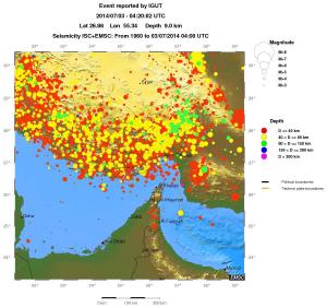 regional historical seismicity