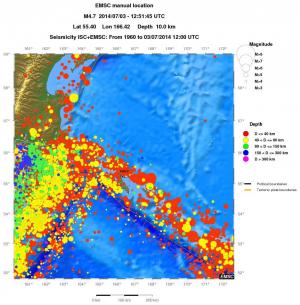 regional historical seismicity