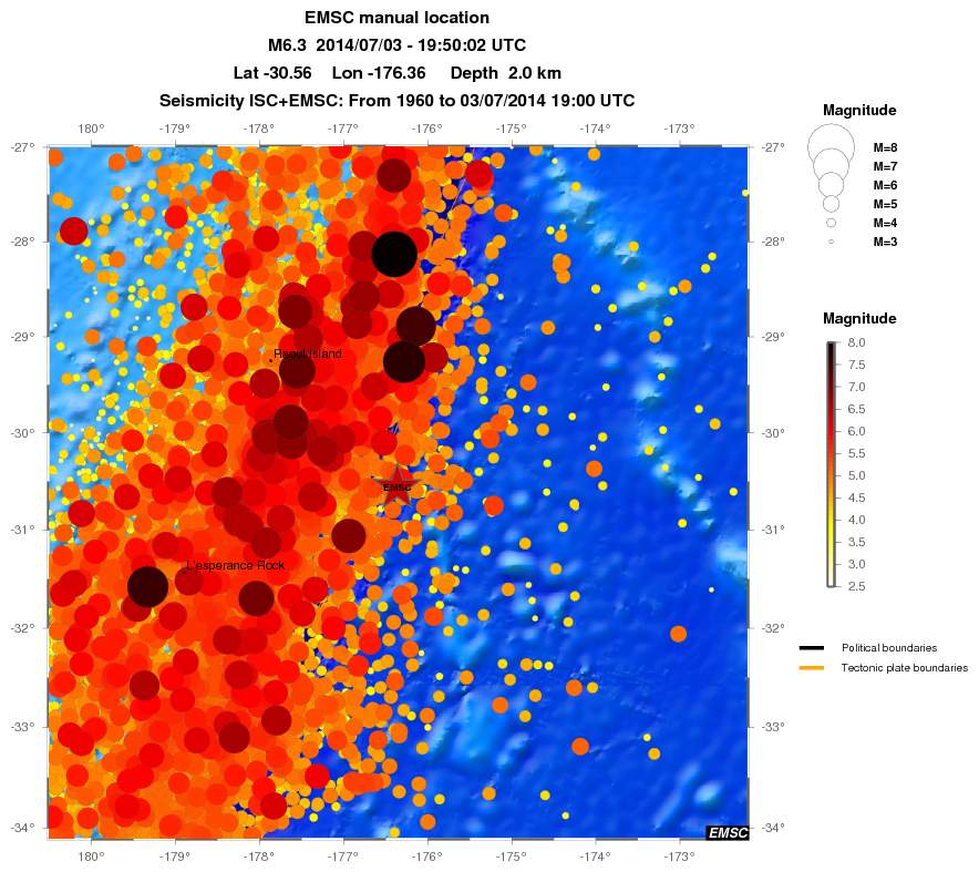 regional magnitude historical seismicity