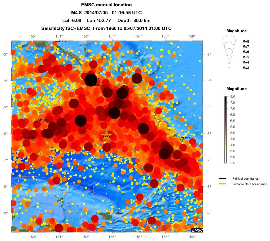 regional magnitude historical seismicity