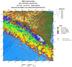regional historical seismicity