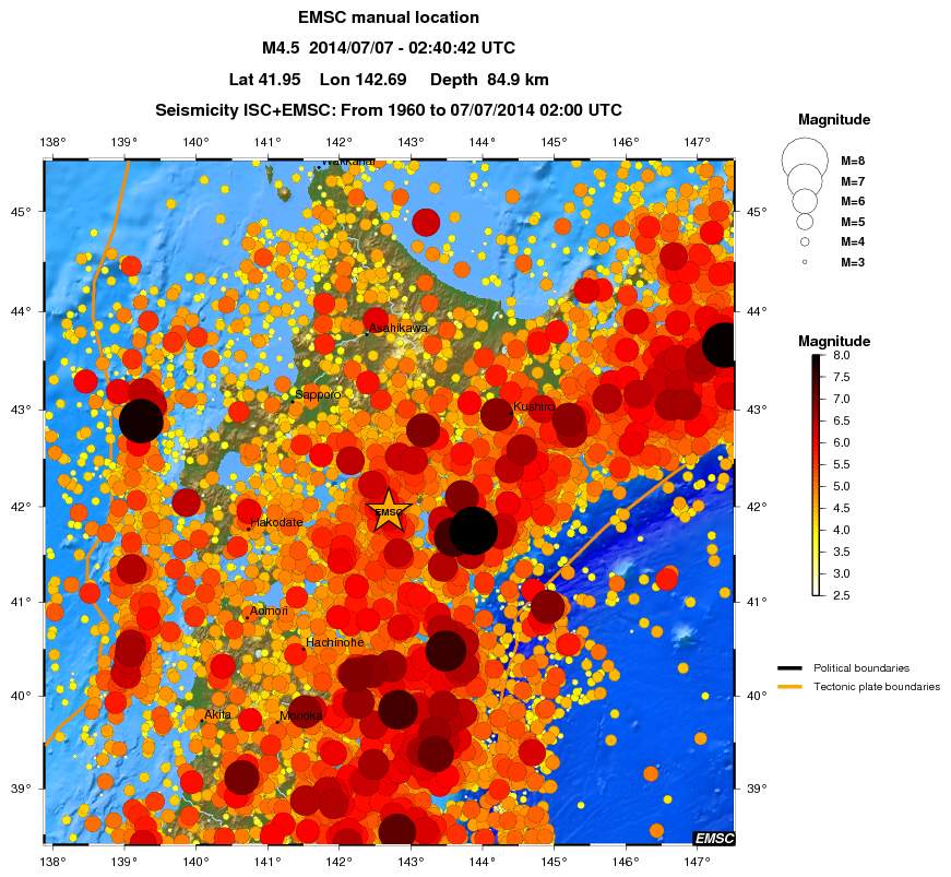 regional magnitude historical seismicity