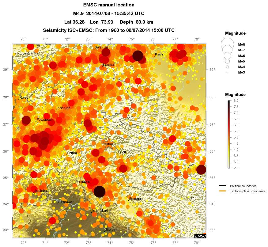 regional magnitude historical seismicity