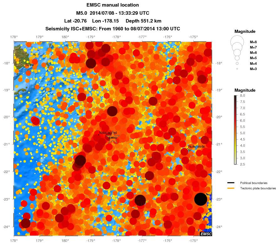 regional magnitude historical seismicity
