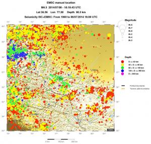 regional historical seismicity