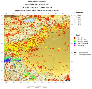 regional historical seismicity